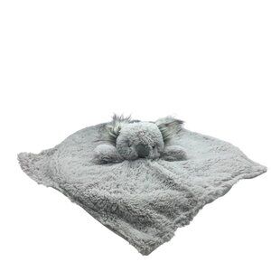 Elegant Baby Soft Gray Koala Security Blanket Infant Comfort Lovey 15”x15”